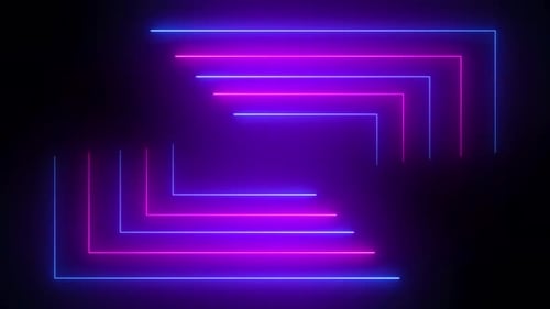 Neon Geometric Glow Lines Animation Loop