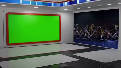 3D Virtual News Studio Ab006 Background Loop