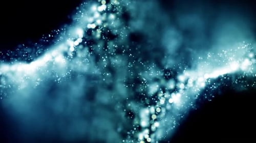 Dynamic Abstract Blue Particle Energy Flow Background