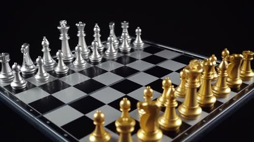 Strategic Chess Board Ready For Match