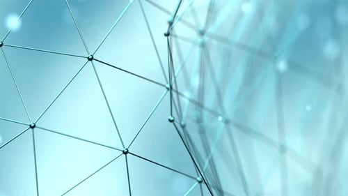 Network connection structure. 3D rendering. Digital blue background with dots and lines. Big data vi