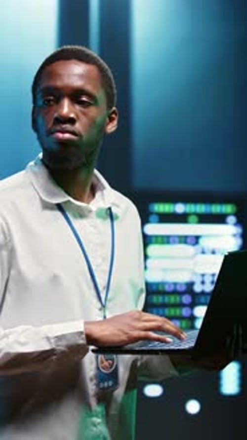 Vertical Composition IT Developer Repairs Server Network Performance Issues