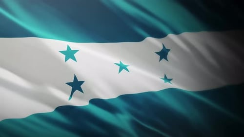 Realistic Waving Flag of Honduras