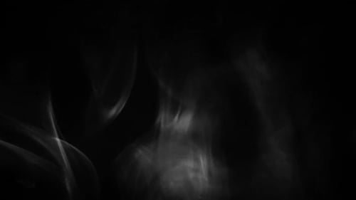 Swirling Smoke Abstract Pattern on Black Background