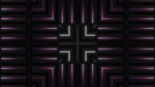 Abstract Neon Light Loop Geometric Pattern Background