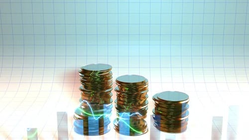 Financial concept with coins.