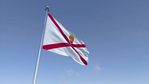 Jersey Flag Background Broadcast Ready 4K