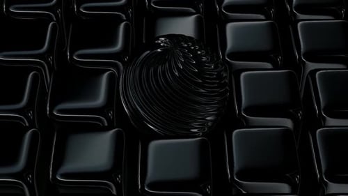 Abstract Dark Fluid Cubes and Swirling Sphere Background Loop