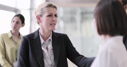 Business Professionals Conferring at an Office Meeting