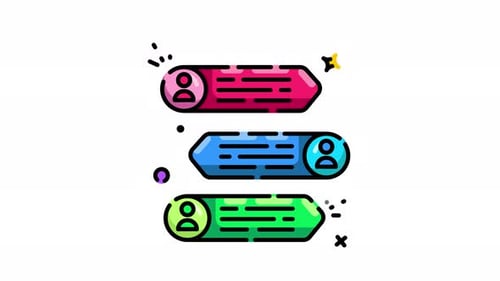 Animated User Profile Notification Banners with Icons