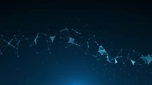 Abstract Geometric Network Lines and Dots Background