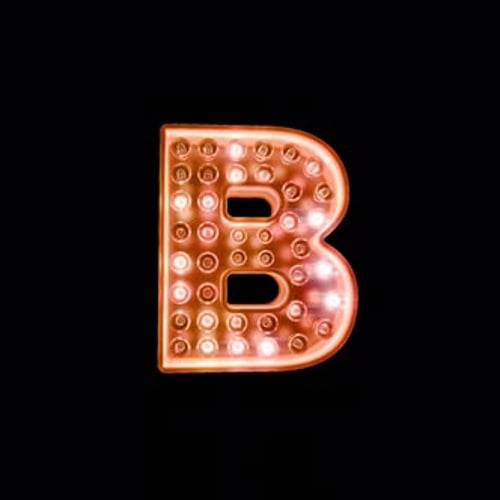 Letter B Light Alphabet