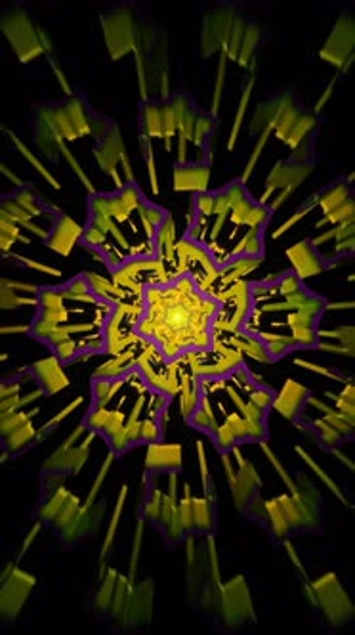 Vertical Video of Dynamic Abstract Digital Grid with Strobe Light Flashes