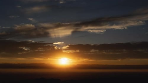 Golden Sunrise Over the Horizon