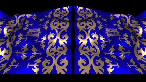 Indonesia Indonesian Ethnic Silk Pattern Cloth Sarung Batik Aceh Pinto Songket Blue Wave Alpha 2