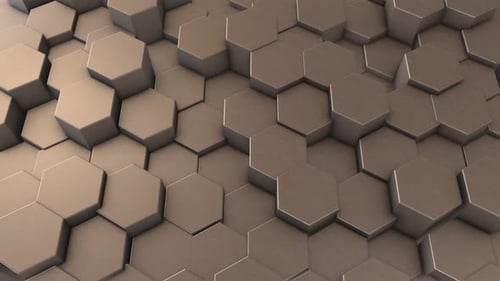 Dynamic Hexagon Grid Rising and Falling Loop