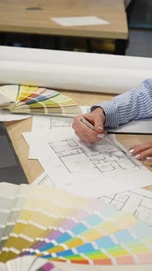 Interior Designer Planning Apartment Renovation Project