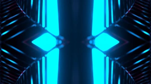 Cyan And Pink Abstract Flashing Symmetrical Background Vj Loop In 4K