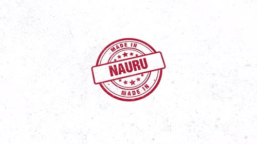 Made In Nauru Rubber Stamp