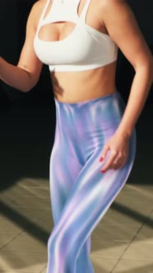 Woman Bouncing on Mini Trampoline for Fitness