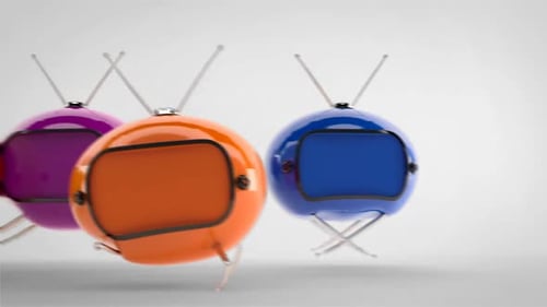 Retro Sphere TV Screen Reveal Animation