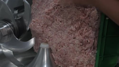 Sausages Meat Process Factory Production Handmade Smoked Boiled Wrap Mincemeat Spice