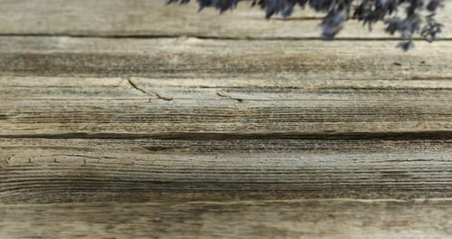 Lavender Bouquet on Rustic Wooden Table
