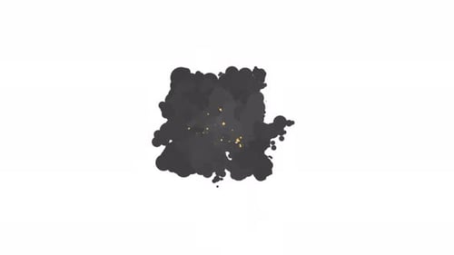Animated Cartoon Bomb Explosion Reveal Transition