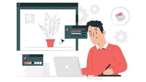 Diseñador grafico, editor de video man worked as graphic designer, video editor, video editor