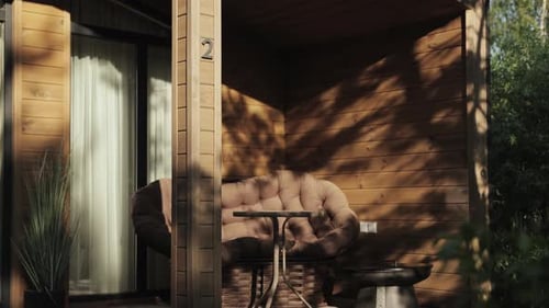 Discover the Cozy Cabin Corner That Features an Inviting Seating Area Perfect for Relaxation