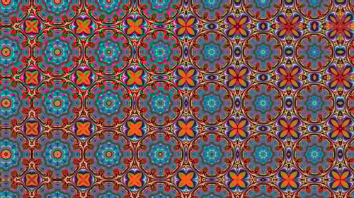 Vibrant Geometric Pattern Looping Background Animation