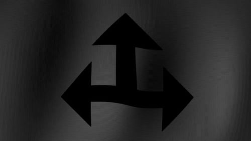 Triple Arrow Icon Wave Background Loop