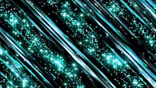 Sparkling Blue Light Streaks Animated Background