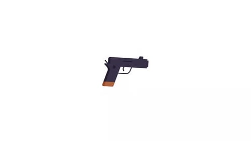 Hand Gun Icon Animation