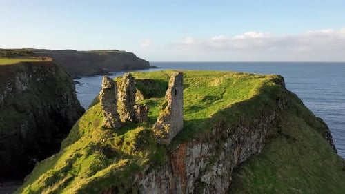 Dunseverick Castle is Located West of the Village of Dunseverick in County Antrim in Northern