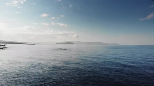 Seascape against sky