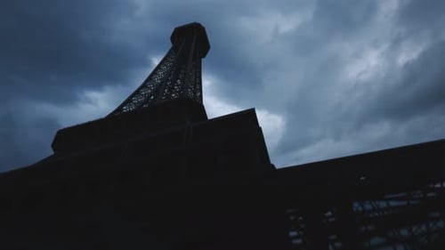 Eiffel Tower Storm Hyperlapse Time Lapse