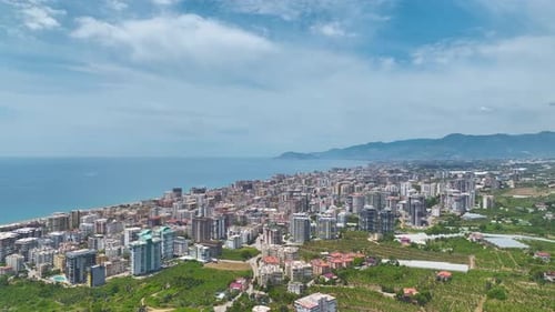Aerial View HighRise Building Ready Final Stage Construction