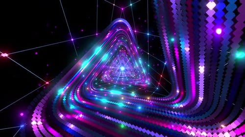 Neon Triangle Tunnel