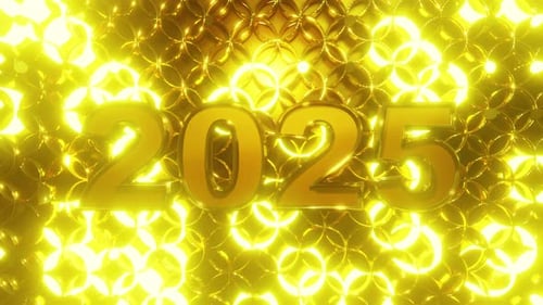 Sparkling Golden New Year 2025 Title Animation