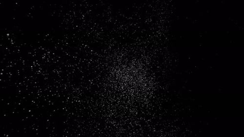 Abstract White Particles Dust Burst Overlay