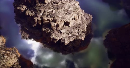 Exploring Tranquil Water Pools Surrounded By Unique Rock Formations in Nature