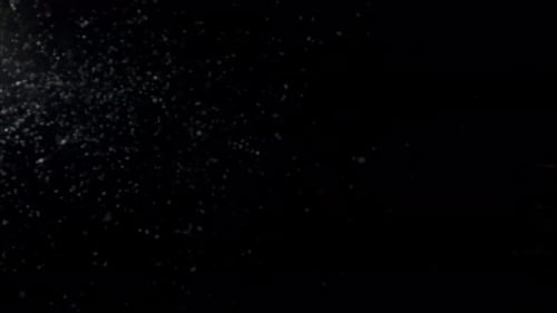 Realistic Snowfall Overlay Black Background Winter Slowly Falling Snow Effect Horizontal Footage