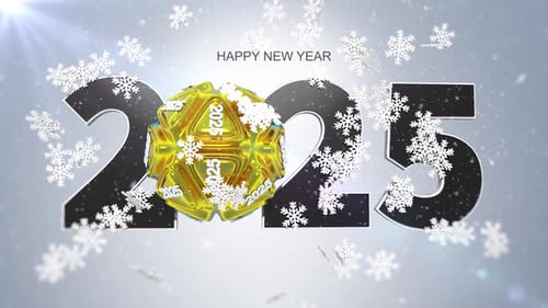 Happy New Year Greeting Card 2025 V11