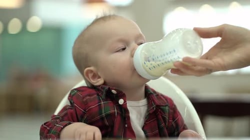 Infant Drinking Bottle, Close Up