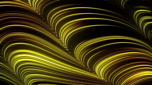 Glow Curves Background Yellow 4K