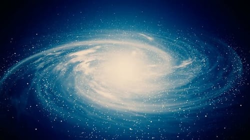 Swirling Spiral Galaxy and Starfield Background Animation