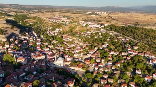 4K Drone Footage of Historical Safranbolu Houses in Turkey