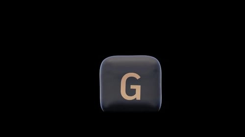 simulation of a rubber letter "G" followed by an explosion. has an alpha channel