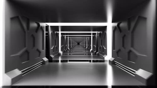 Boucle du tunnel aux lumières blanches